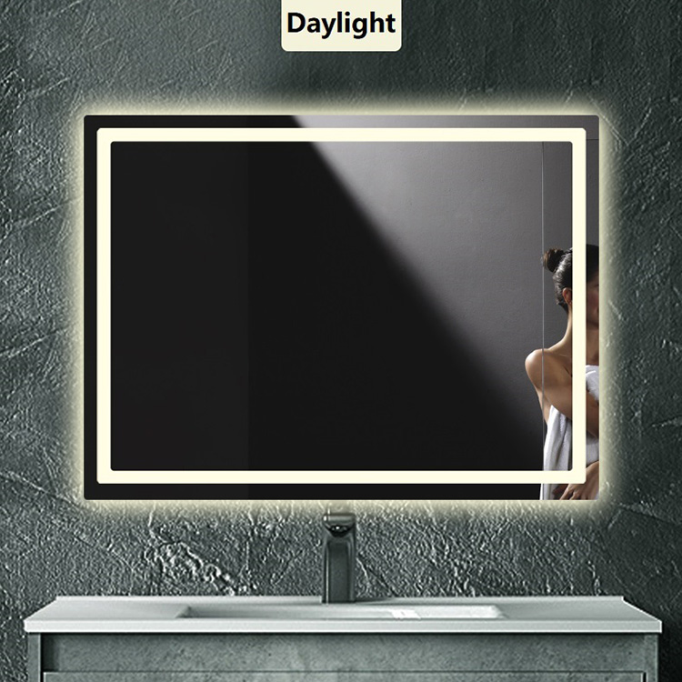Rectangular led bathroom mirror