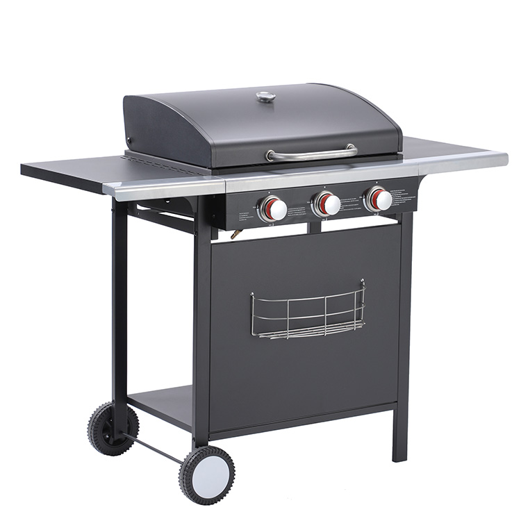 Key components and features of a typical gas grill
