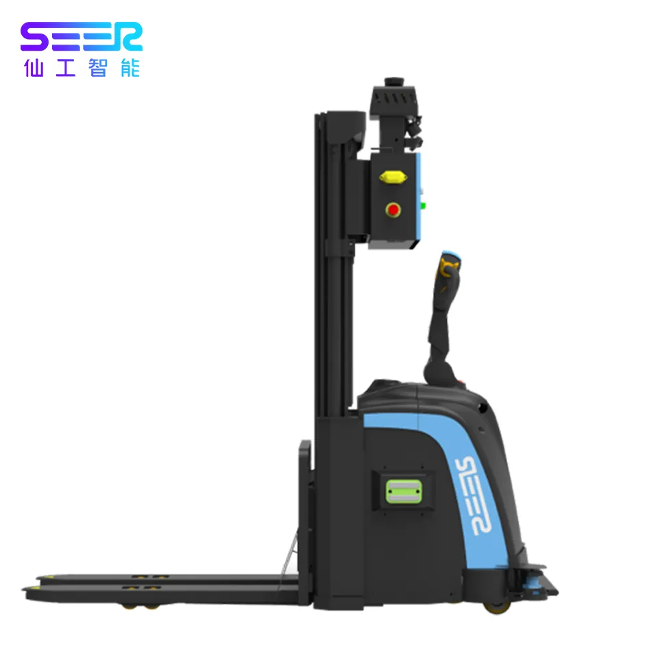 0.8 Ton Automatic Electric Stacker DC Motor Economical Full Electric Pallet Stacker Forklift