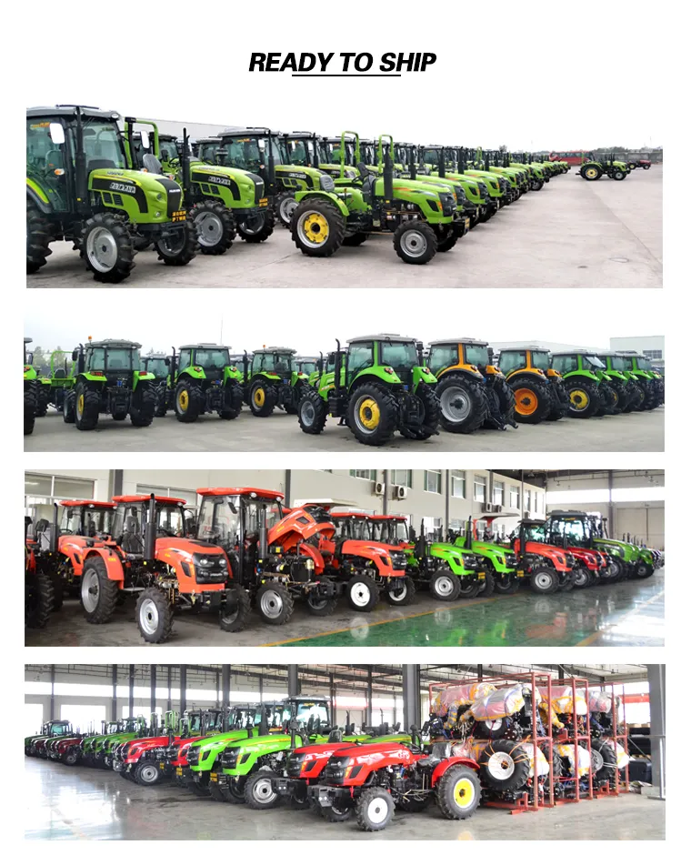 1004 High Quality 4WD Wheel Tractor 100HP Garden Tractor Farm Tractor Front Loader Backhoe Plough Trailer Agriculture Tractor