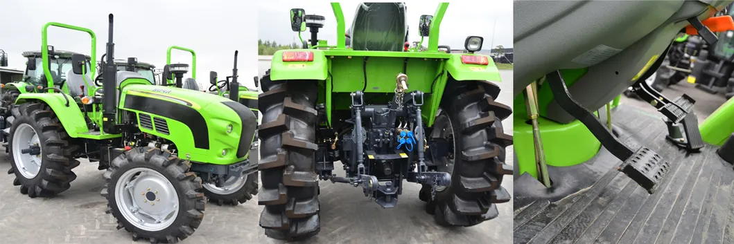 1004 High Quality 4WD Wheel Tractor 100HP Garden Tractor Farm Tractor Front Loader Backhoe Plough Trailer Agriculture Tractor