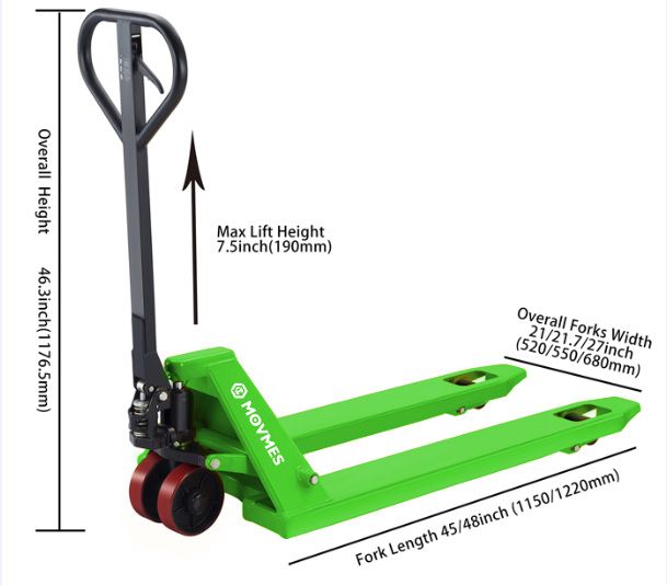 1150/1220 Fork Length 2.0ton Manual Hand Pallet Truck with Welded Joints