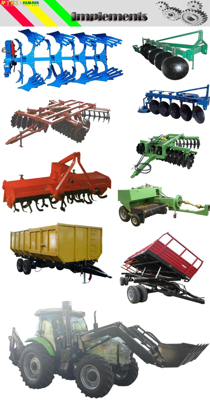 Agricultural 2WD/4WD Paddy-Field Transportion 110HP Wheel Tractor with Cabin