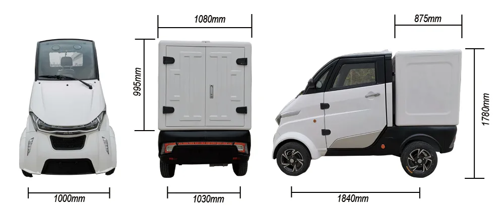 EEC Standard 4 Wheel 60V3000W Low Speed EV for Transportion