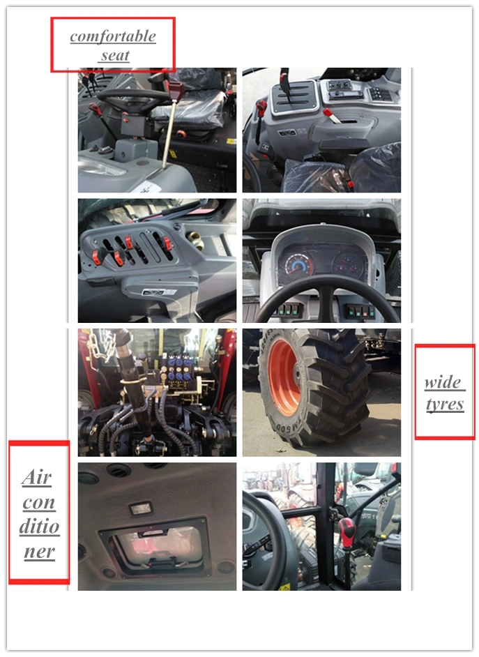 Farm Machine 130 HP Tractor, 140, 150, 160 HP Farm Tractor, Agricultural Tractor Th 1304, Th 1504 Tractor with Trailer