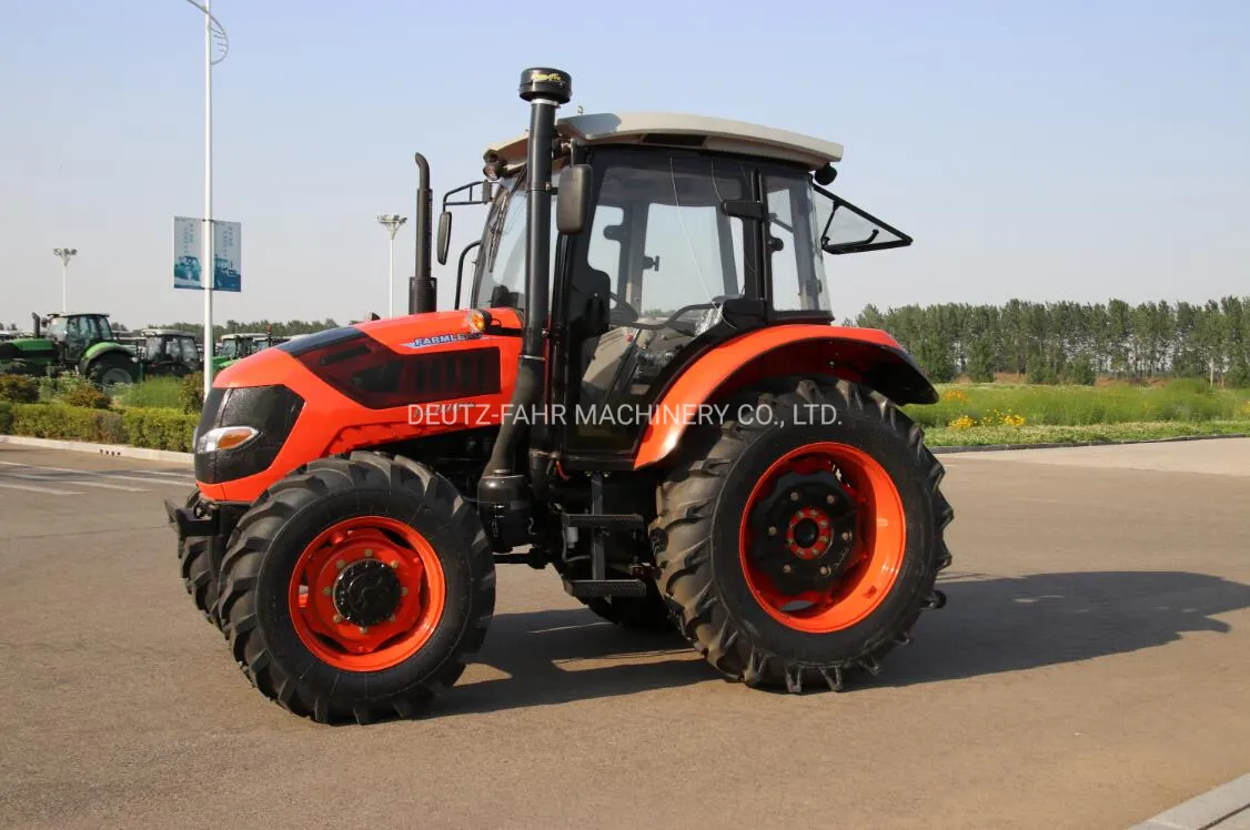 FL 1104 China Big Farm Tractor 4 Wheeled Diesel Garden Tractor with Front Loader and Backhoe