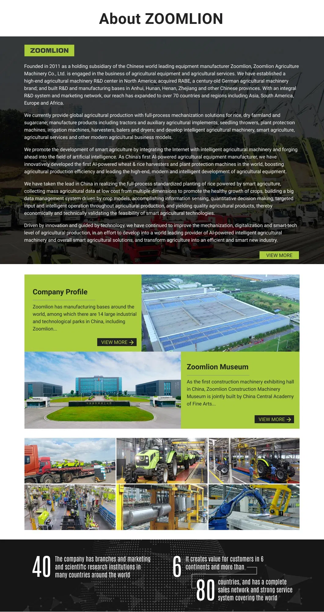 High Strength Wearing Resistant Medium Farm Tractors with CE Certificate