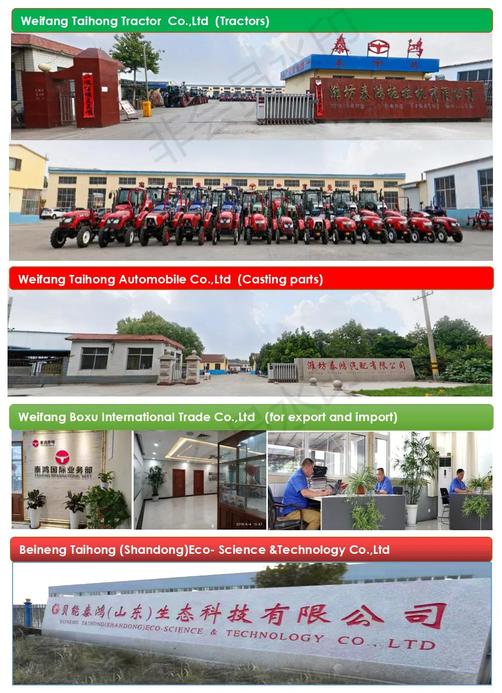 Made in China 30HP 4WD Wheel Diesel Engine Walking Tractor Agricuotural Machinery Farm Tractors