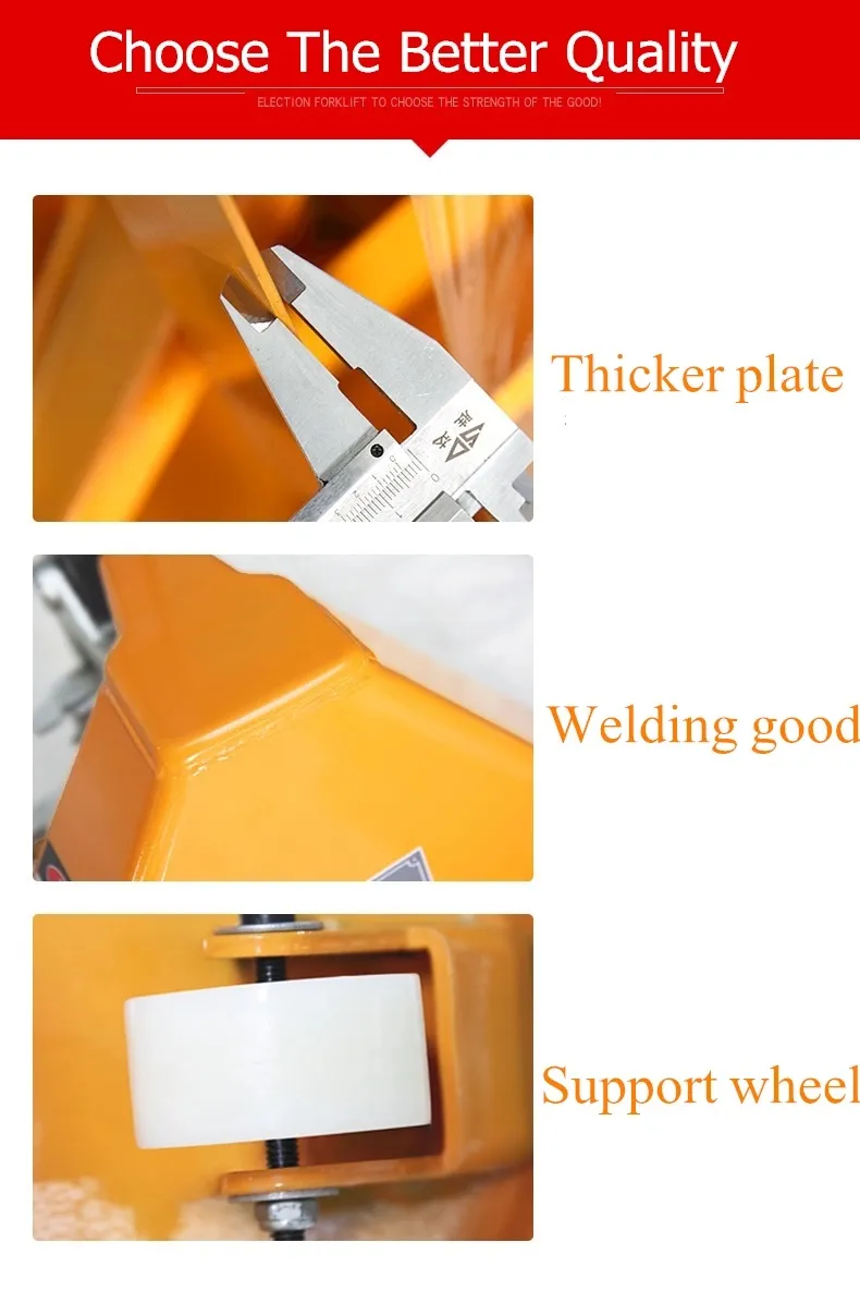 Manual Pallet Jacks 2500 Kg with 550 mm 1150 mm Size