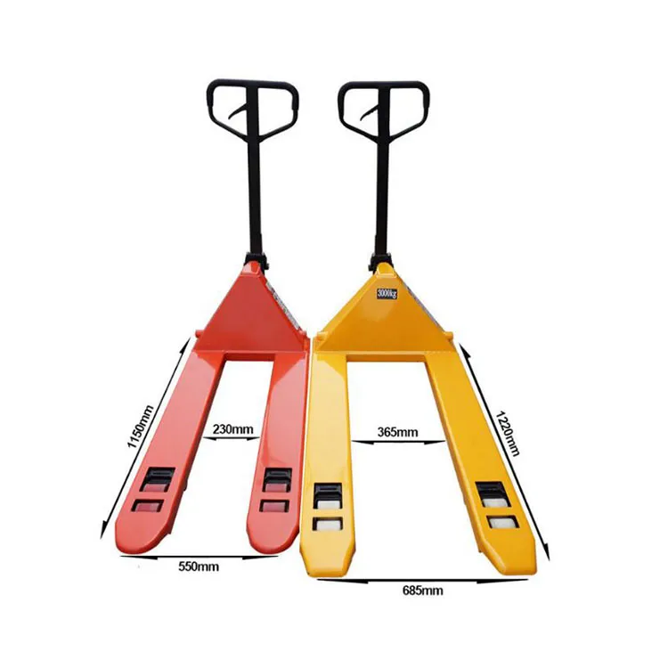 Manual Pallet Jacks 2500 Kg with 550 mm 1150 mm Size