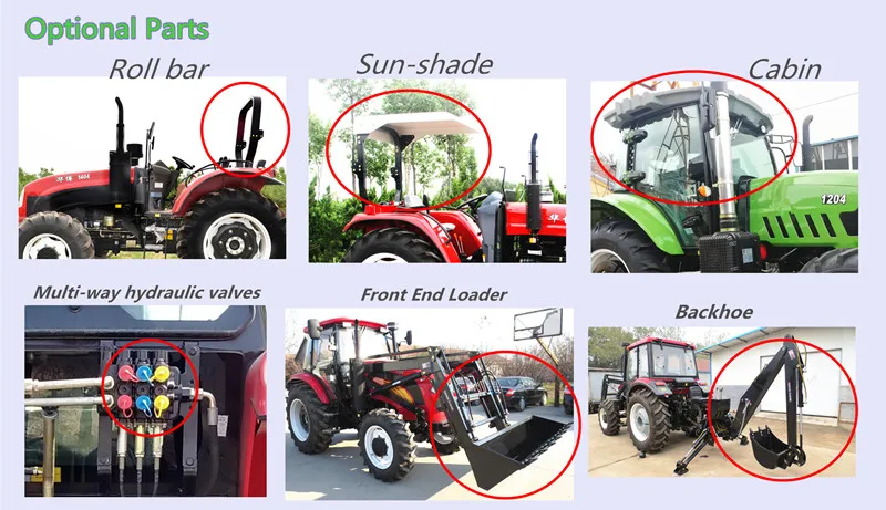 Price Chinese Cheap Tractor Yto Engine 1004 1404 140HP 4WD Farm Tractor