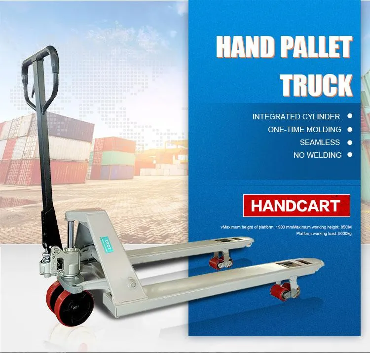 Toyo High Quality 2ton 3ton 1150*550 Hand Pallet Truck